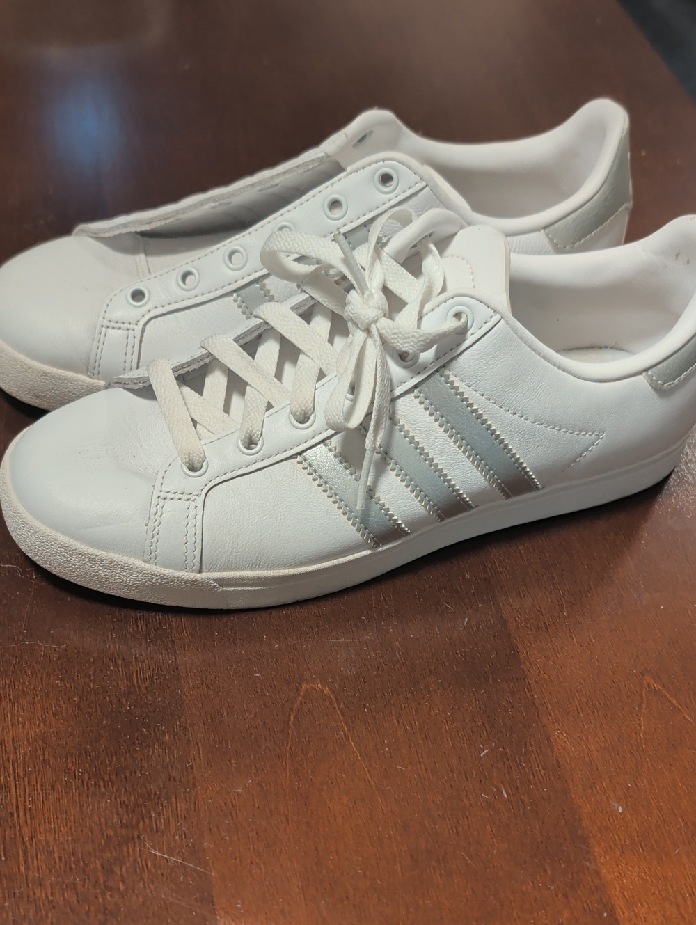 Adidas Classic White Women’s Coast Star Leather Sneakers - Low Top Casual Shoes